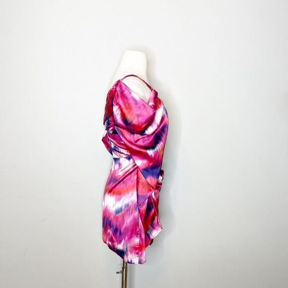 Lovers and Friends Small Santa Monica Dress Barbie Pink Tie Dye Cut Out REVOLVE - Picture 3 of 8